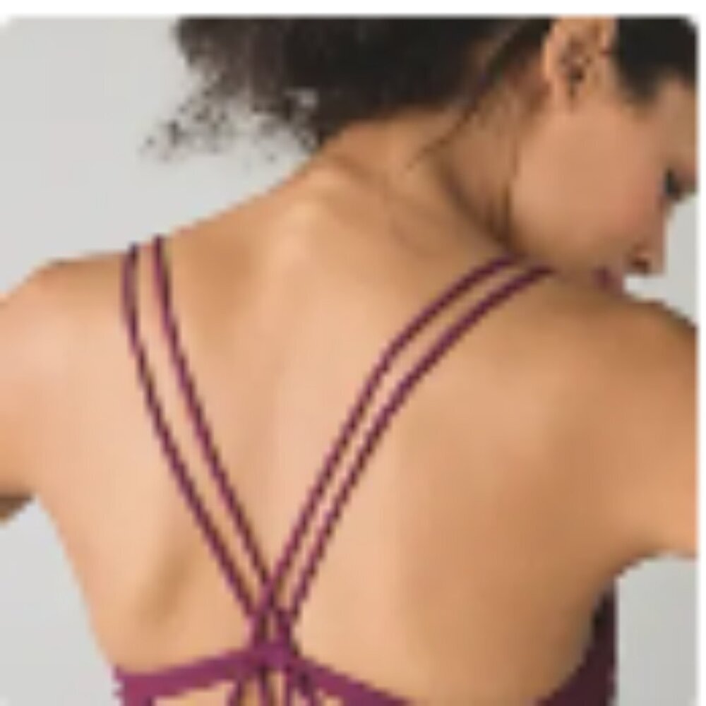 Lululemon Strappy Purple Sports Bra - Size 4 - Picture 2 of 7